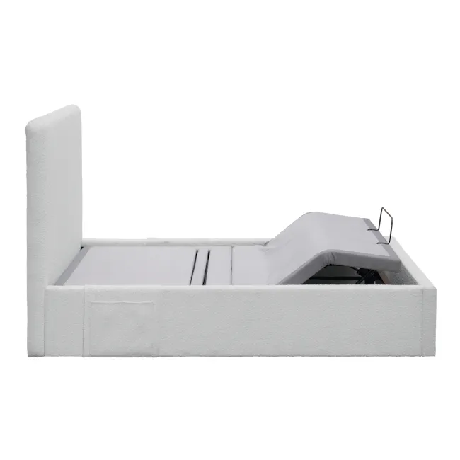 Aeva Queen Adjustable Bed - Grey Boucle - 17
