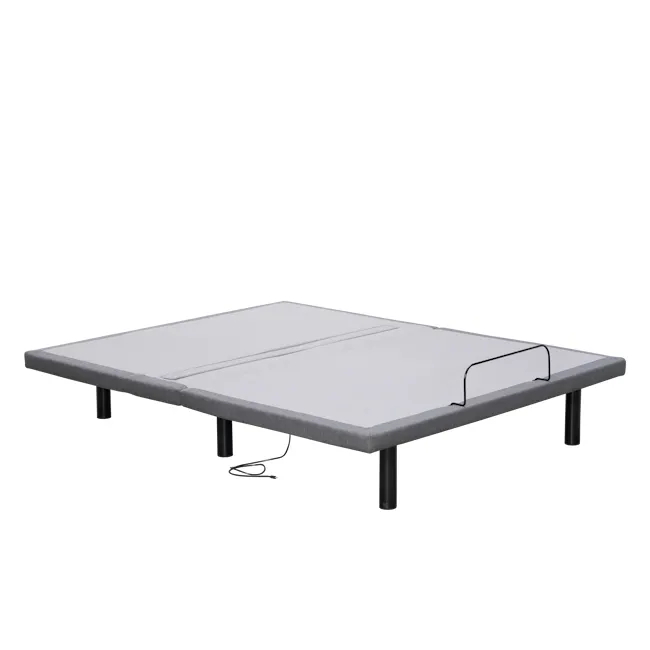 Aeva Queen Adjustable Bed - Grey Boucle - 26