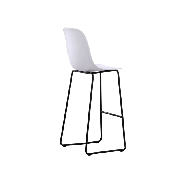 Lyon Bar Chair - Black, White - 3
