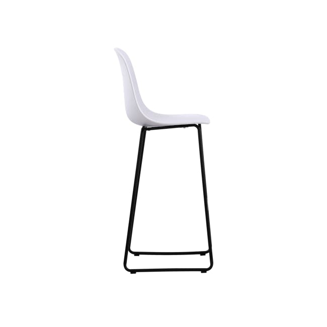Lyon Bar Chair - Black, White - 1
