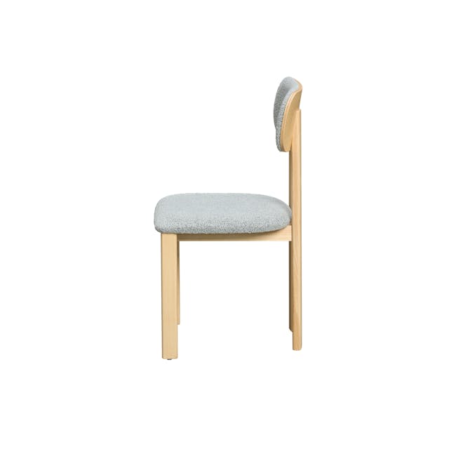 Caius Chair - Oak, Light Grey Boucle - 8