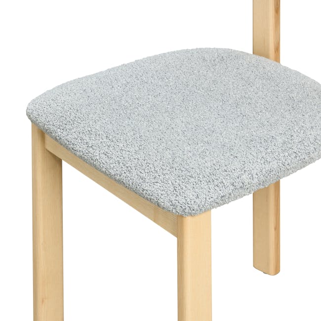 Caius Chair - Oak, Light Grey Boucle - 13