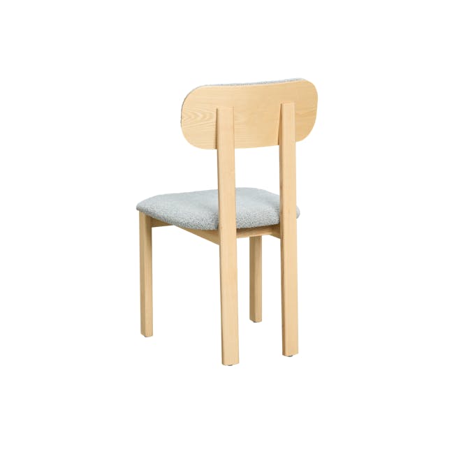 Caius Chair - Oak, Light Grey Boucle - 10
