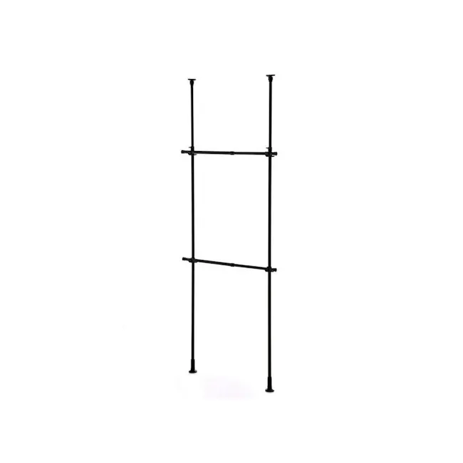 HEIAN 2 Tier Adjustable Clothes Hanger Rack Black (TNP-3B) - 1