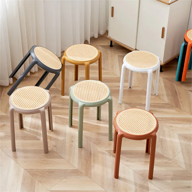 Alaska Stackable Stool - Pink - 3 - Colorful, modern, playful, whimsical, pastel, cheerful, vibrant