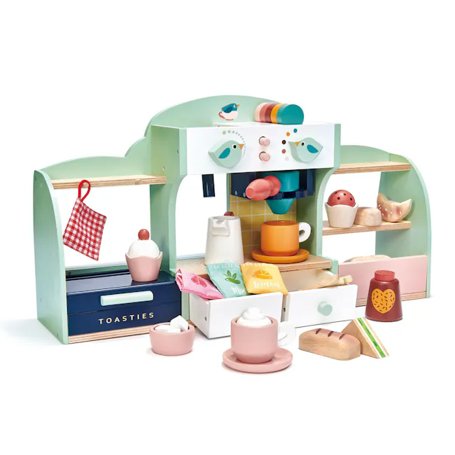 Tender Leaf Toy Kitchen - Bird's Nest Café - 1 - Toasty kitchen set, pastel colors, toy kitchen, toy oven, toy tea set, toy