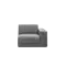 Milan Right Arm Unit - Lead Grey (Faux Leather)