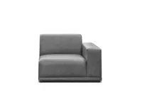 Milan Right Arm Unit - Lead Grey (Faux Leather)