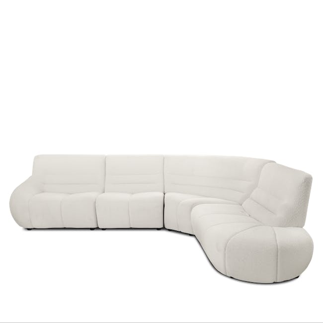 Tara Corner Sofa Unit - Beige - 12 - Modern minimalist white sofa, sleek design, comfortable seating, plush fabric