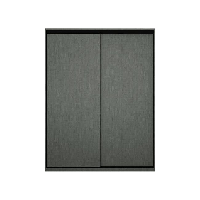 Lorren Sliding Door Wardrobe 3 - Graphite Linen - 0