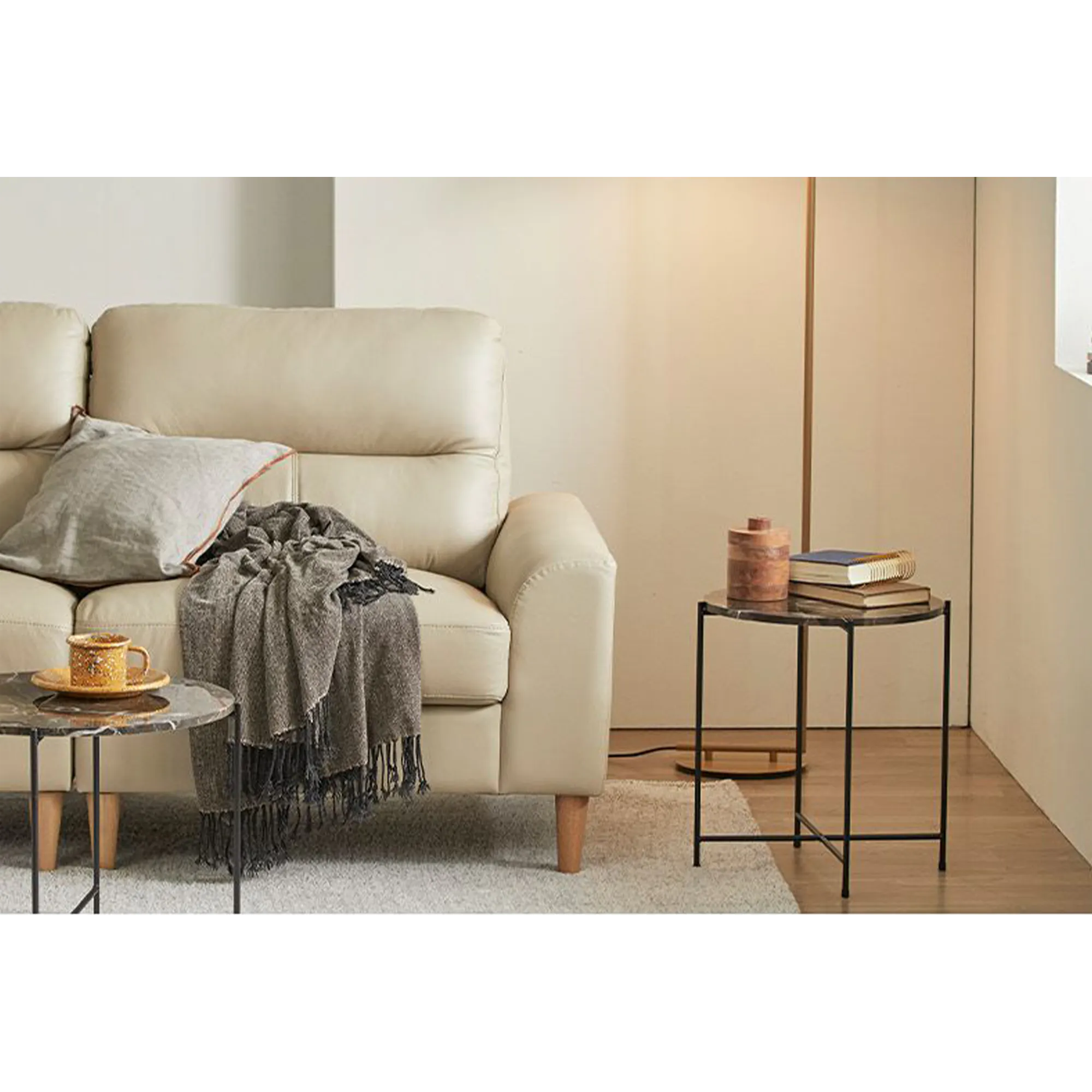 Chloe Marble Round Side Table - 7
