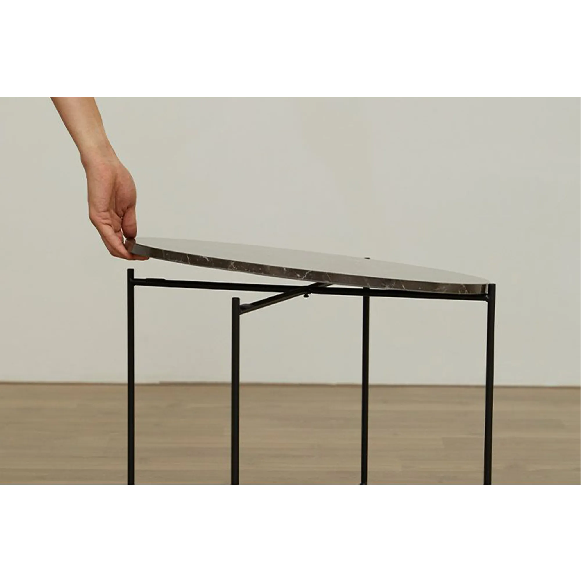 Chloe Marble Round Side Table - 11