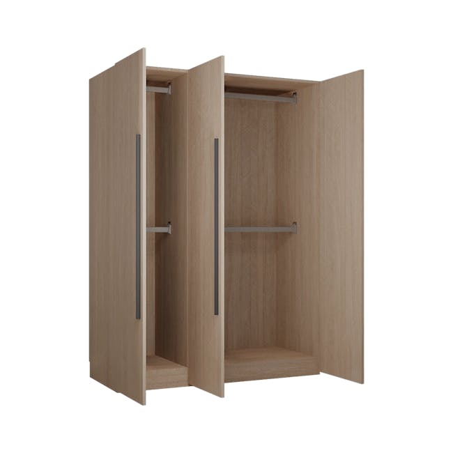 Lucca 3 Door Wardrobe 1 - Herringbone Oak - 2