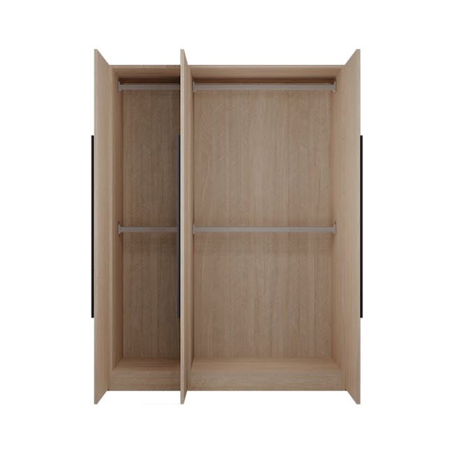 Lucca 3 Door Wardrobe 1 - Herringbone Oak - 0
