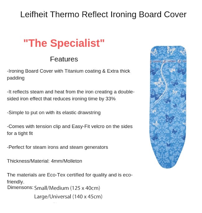 Leifheit Ironing Board Cover Thermo Reflect (2 Sizes) - Large/Universal - 3