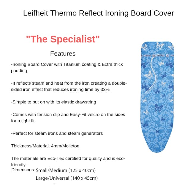 Leifheit Ironing Board Cover Thermo Reflect (2 Sizes) - 3