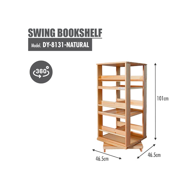HOUZE - TOCAR Swing Bookshelf - Natural - 2
