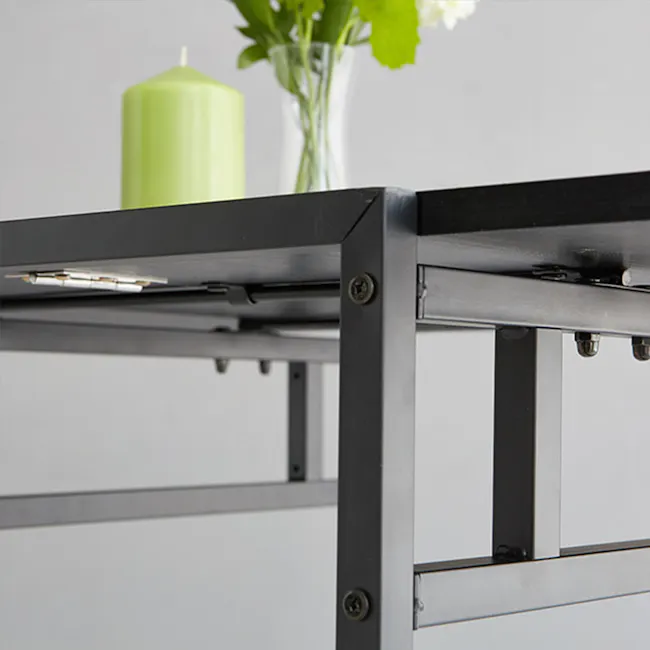 Oasis Sliding Extendable Table 0.5-0.9m - Black - 4