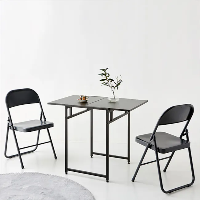Oasis Sliding Extendable Table 0.5-0.9m - Black - 8