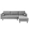 Nolan L-Shaped Sofa - Slate (Smaller Size - W257) - 0