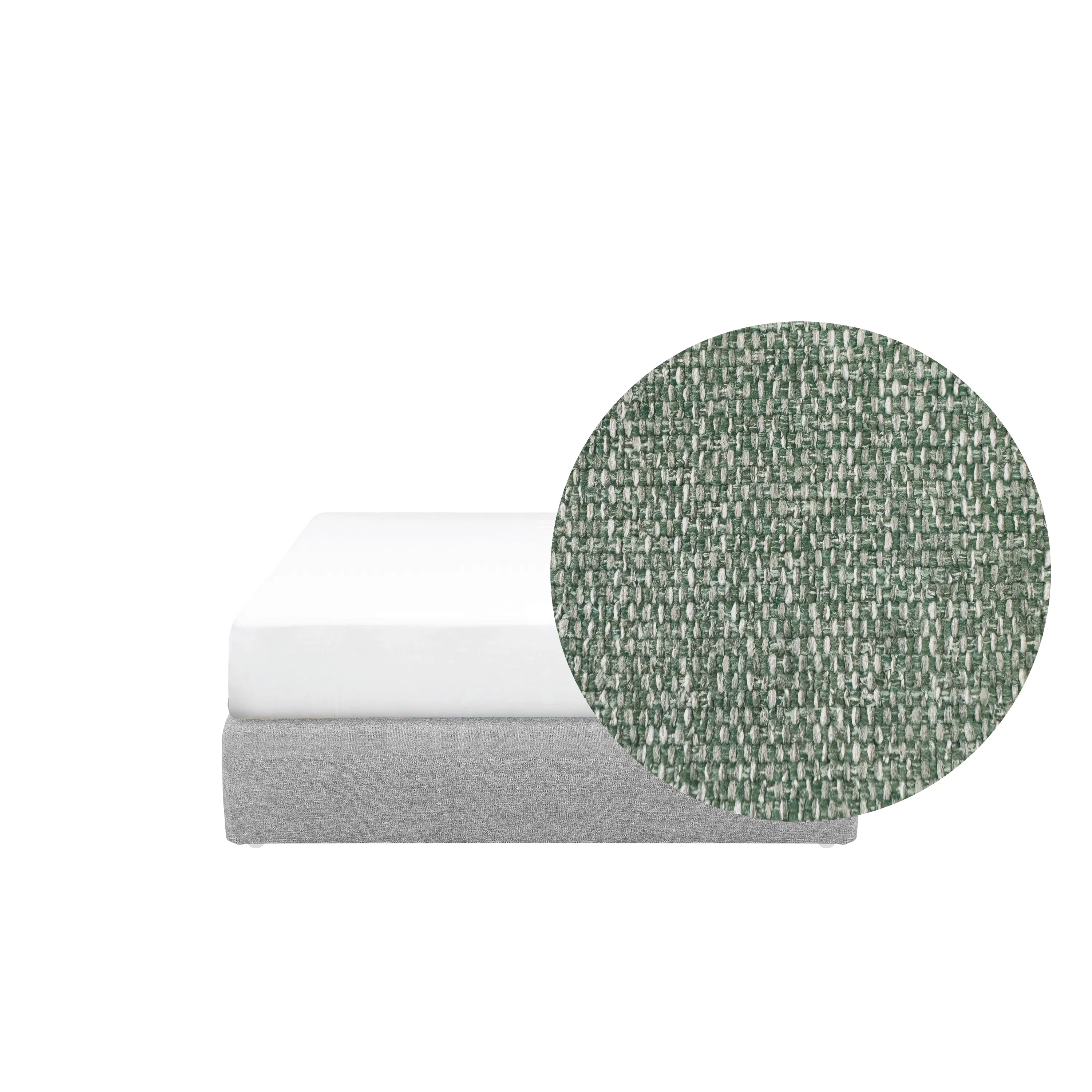 ESSENTIALS Super Single Box Bed - Forest (Eco Clean Fabric)