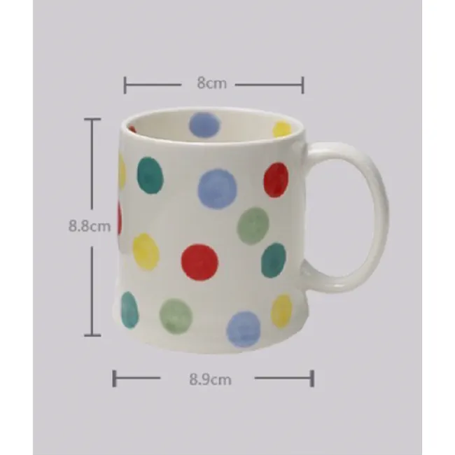 Colorful Polka Ceramic Cup - 3
