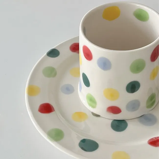 Colorful Polka Ceramic Cup - 5