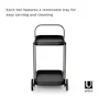Bellwood Serving Cart - Black, Walnut - 7