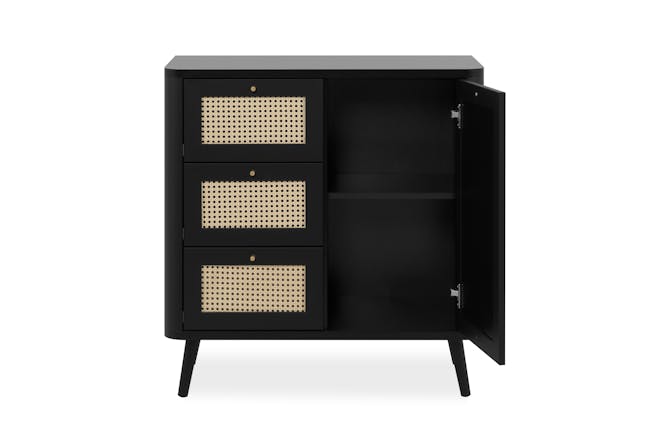Caine Cabinet 0.8m - Black - 3