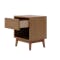 Cassius 2 Drawer Queen Bed in Walnut, Shark Grey with 2 Kyoto Top Drawer Bedside Tables in Walnut - 15