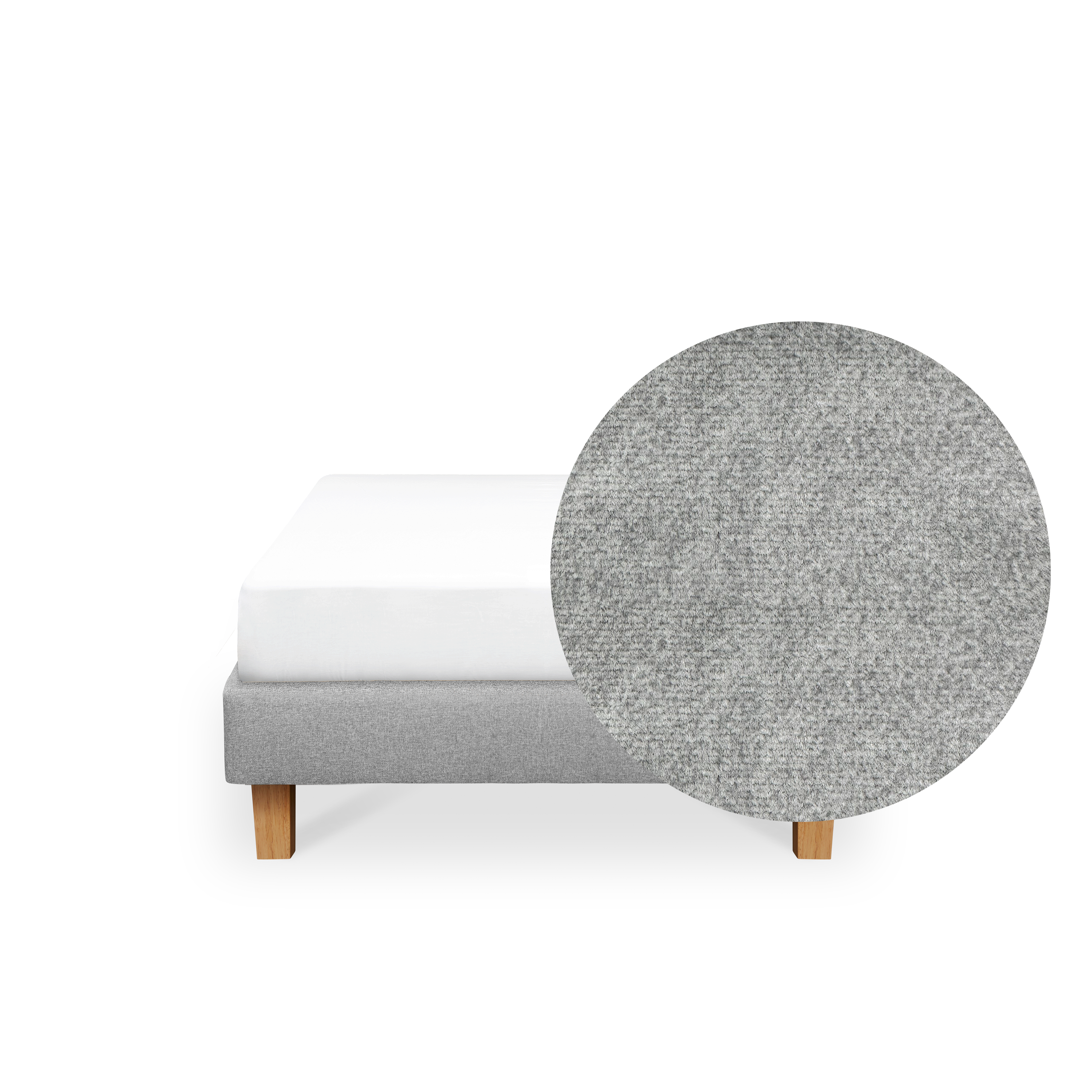 ESSENTIALS Single Divan Bed - Mink Grey (Pet Friendly)
