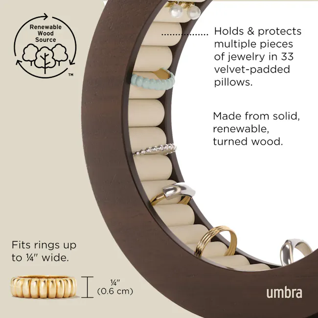 Ferris Jewelry Organizer - Walnut - 3