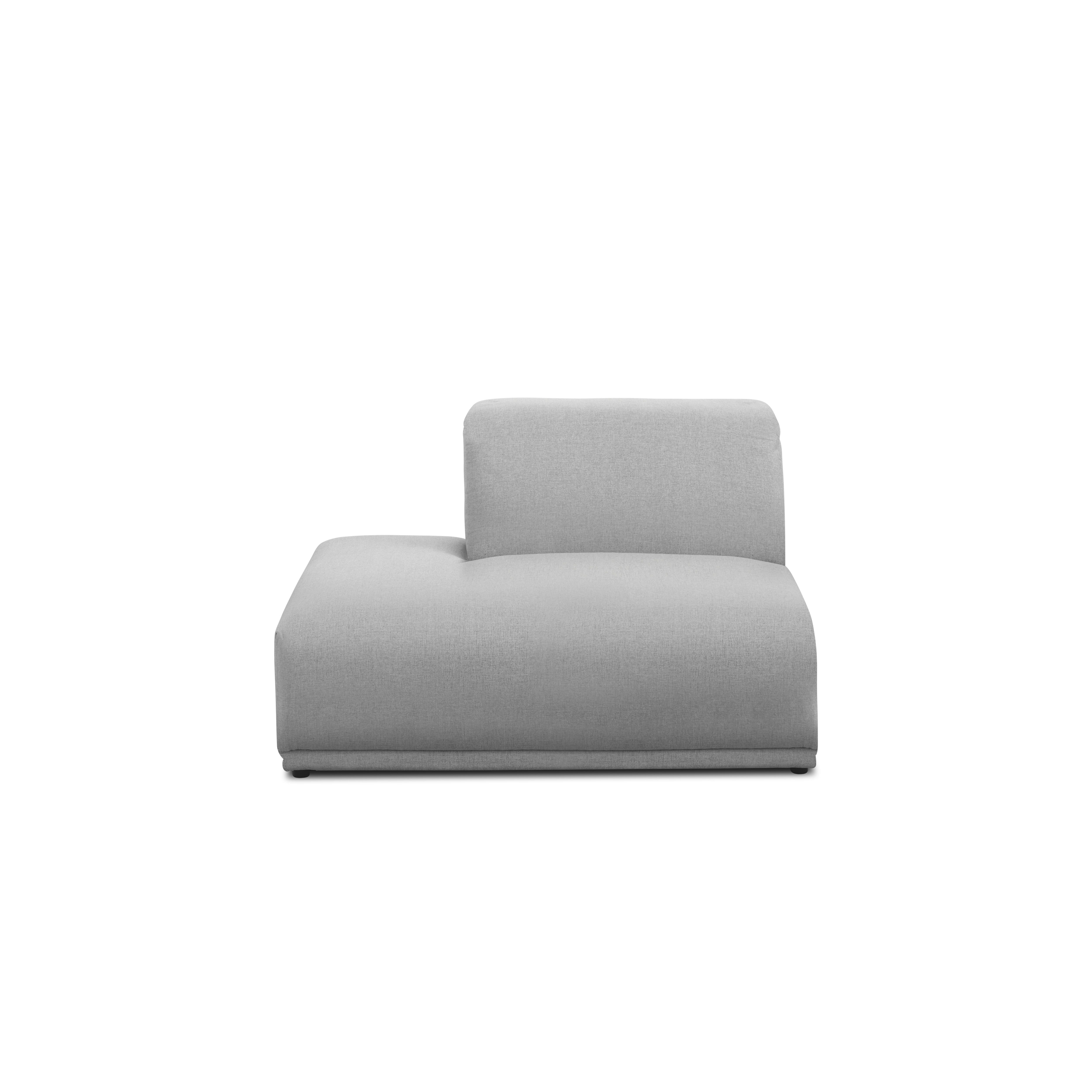 Milan Left Extended Unit - Slate (Fabric)