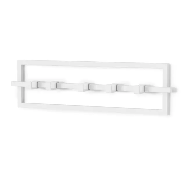 Cubiko Wall Hook - White - 5 - White, minimalist, modern, sleek, contemporary, industrial, industrial chic, contemporary