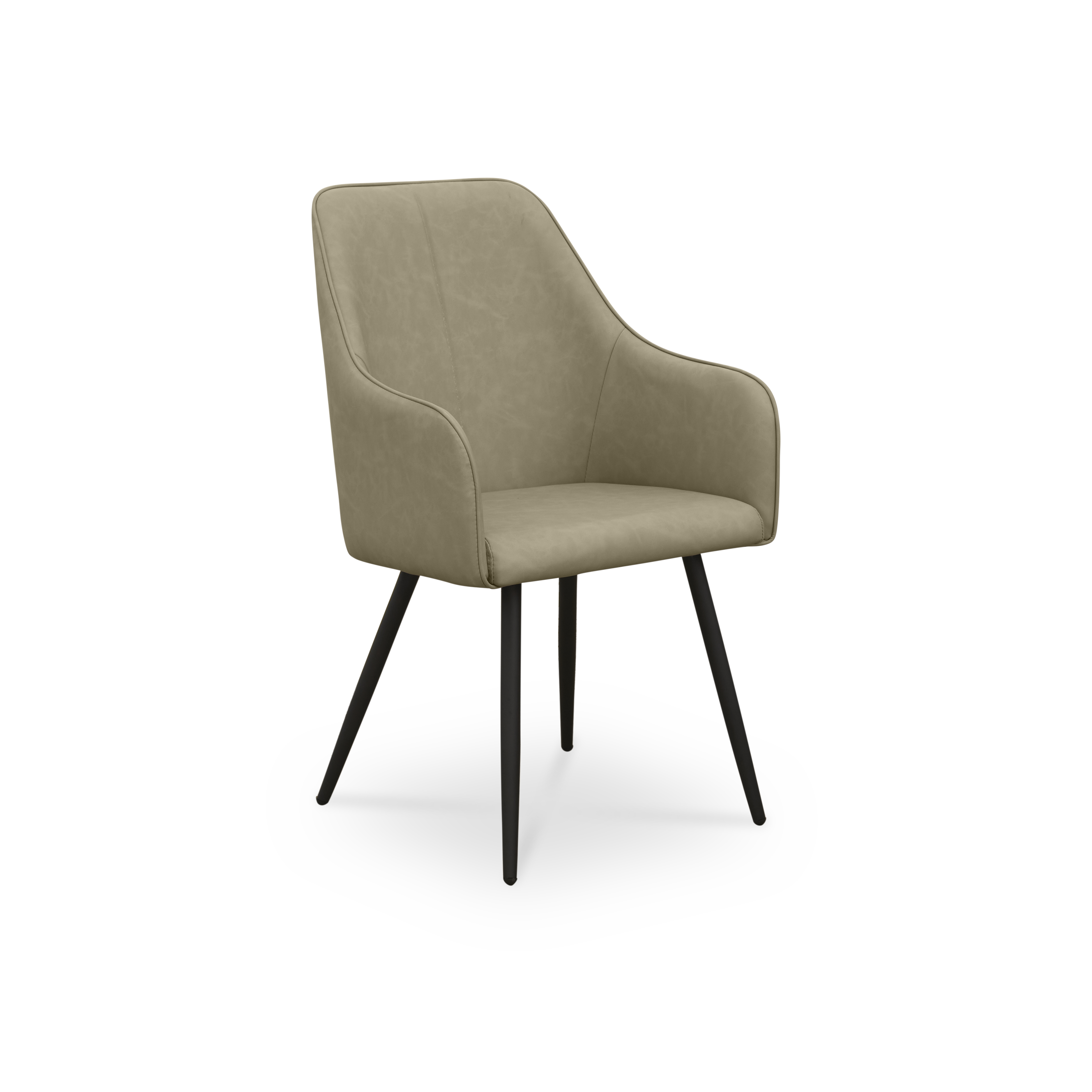 Charlie Dining Armchair - Taupe (Faux Leather)