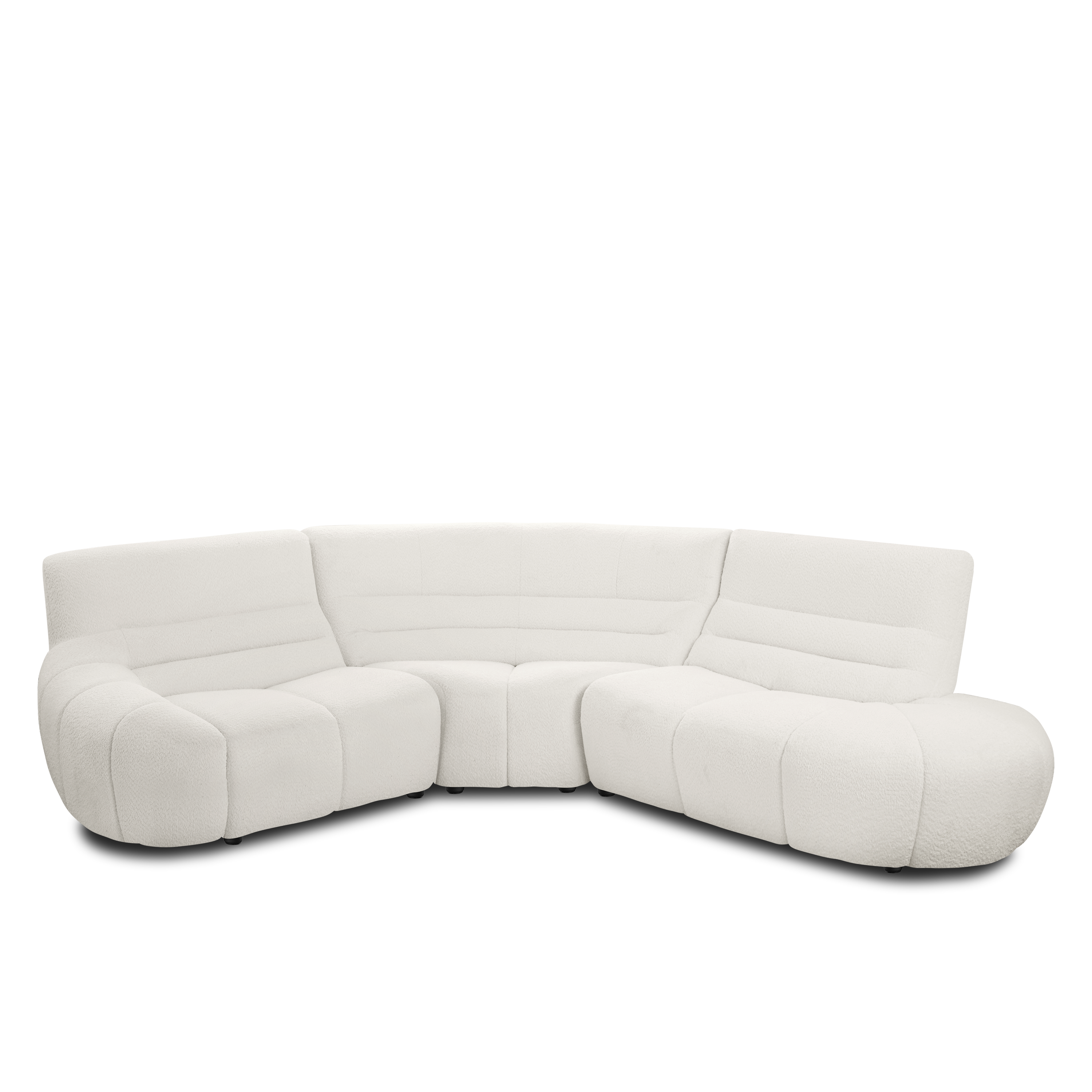 Tara 3 Seater Corner Extended Sofa - Beige - Image 1