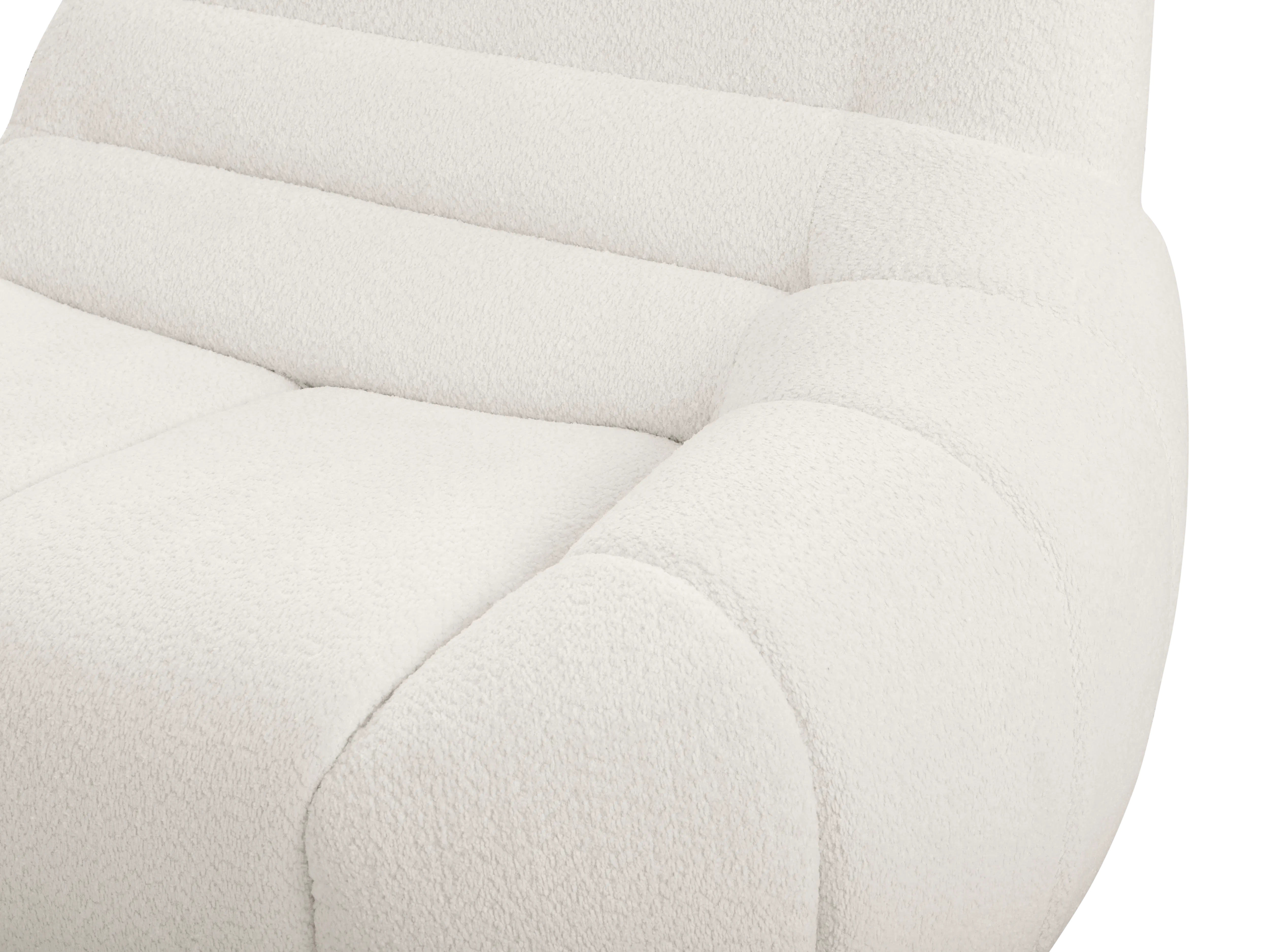 Tara 4 Seater Corner Extended Sofa - Beige - 13 - Luxurious, plush, white fabric sofa, Modern design, minimalist aesthetic