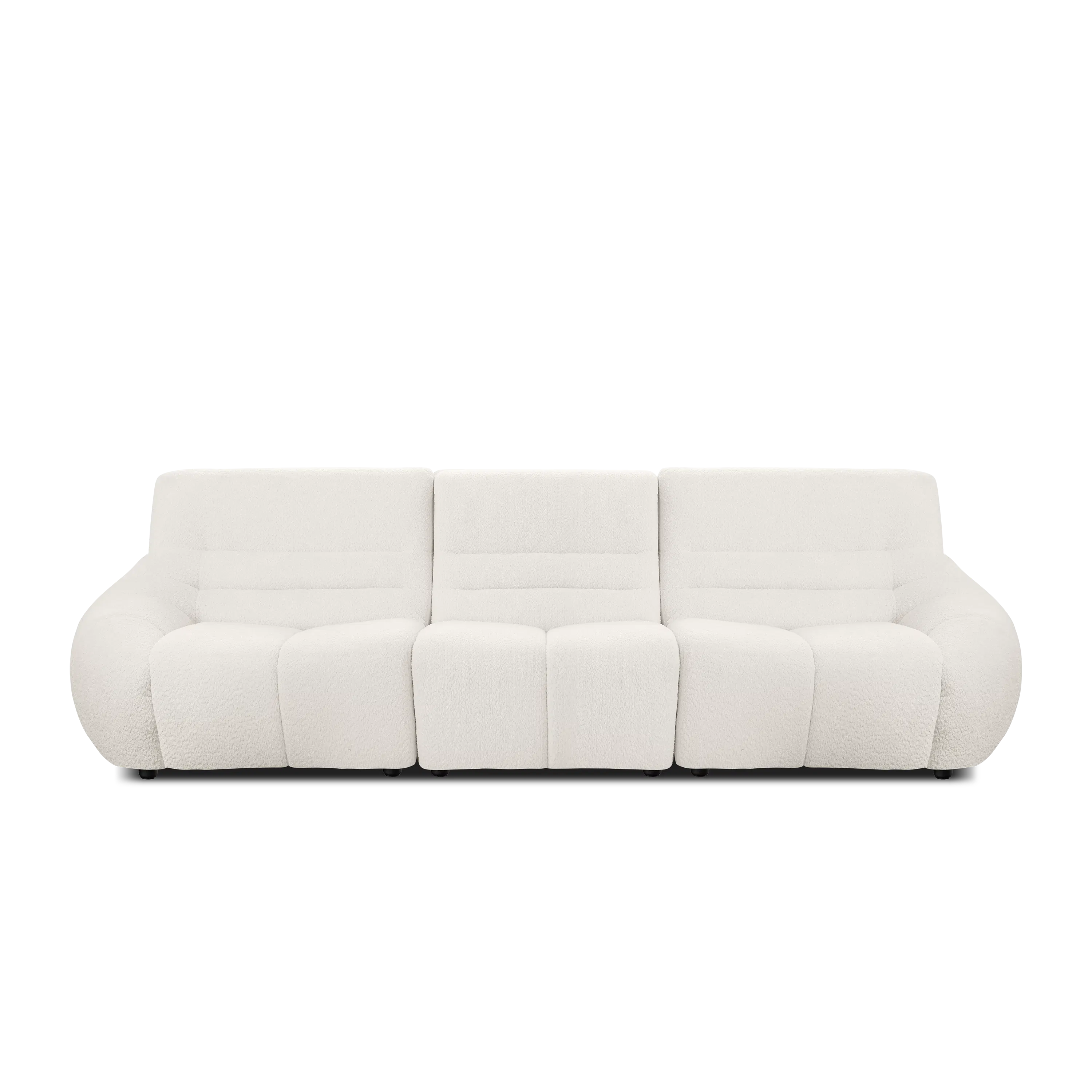 Tara Left Arm Sofa Unit - Beige - 9 - White, modern, minimalist, plush, comfortable, cozy, elegant, sophisticated, stylish
