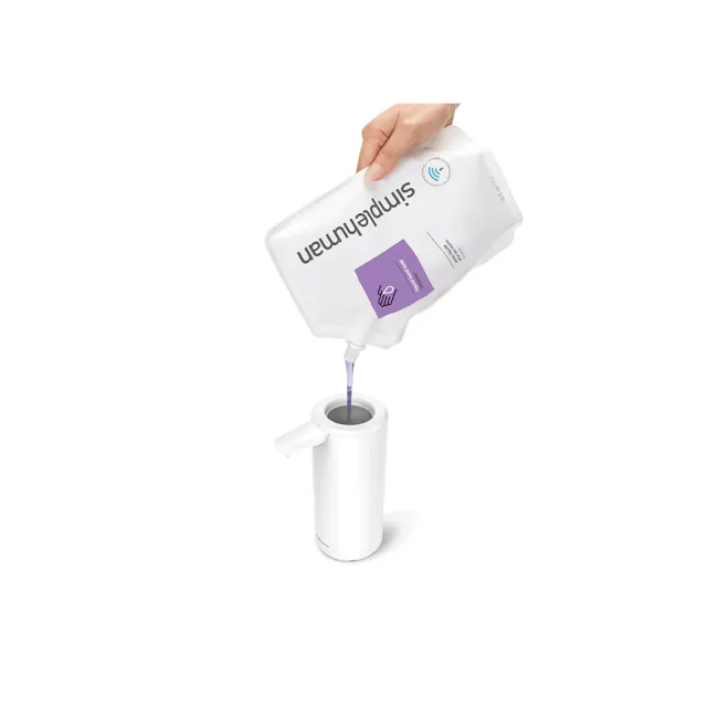 simplehuman 9oz Sensor Pump - White - 5 - Disposable wipes, hand sanitizer, hand sanitizer gel, hand sanitizer pump, hand