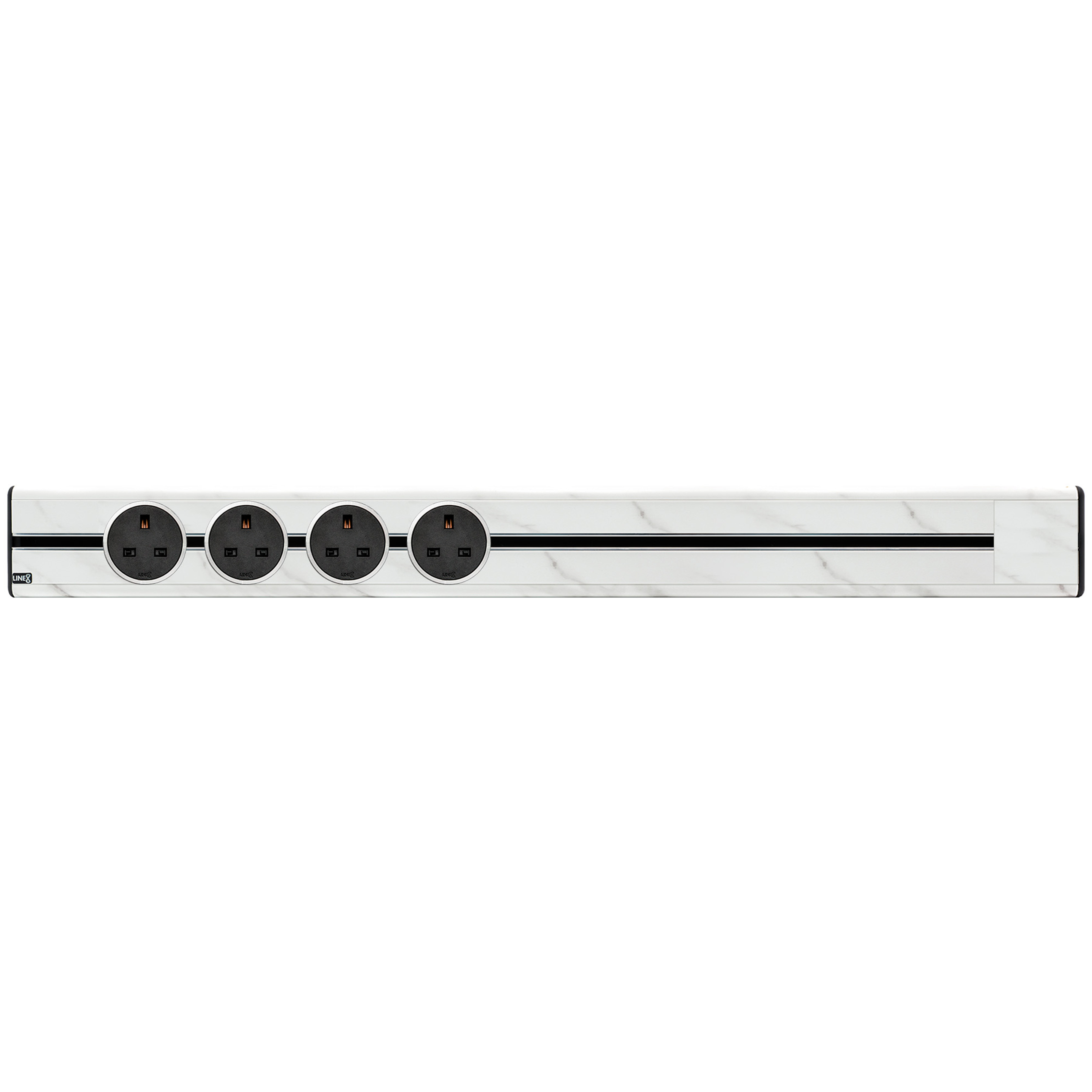 Line8 Power Track 800mm + 4 Adaptors Bundle - Indian White Marble