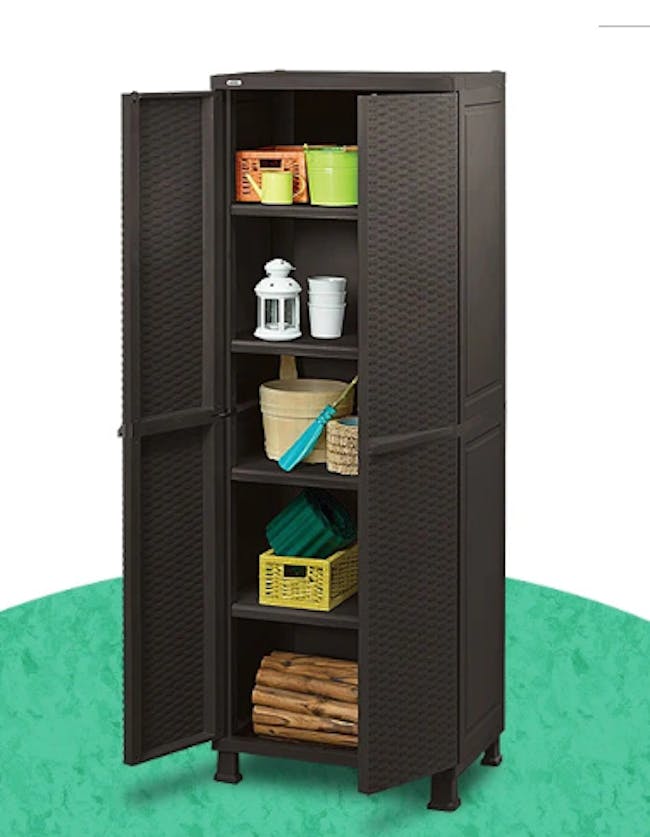 Rattan Utility Cabinet with Legs - 5