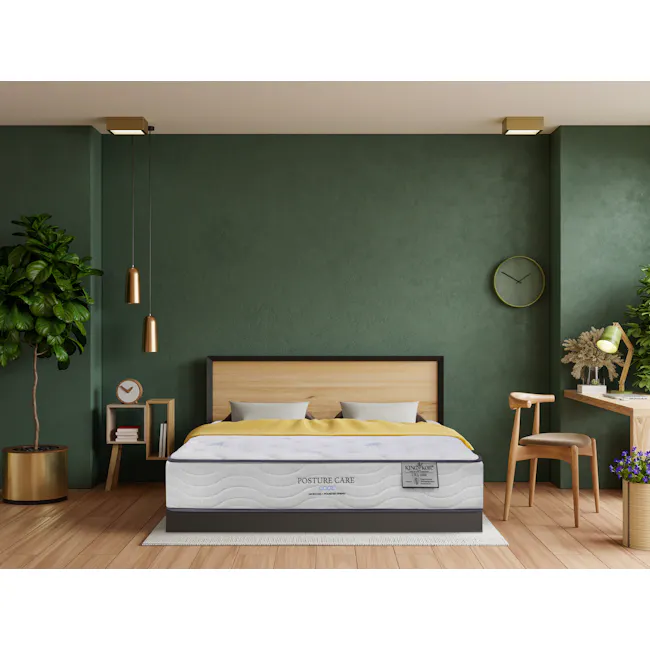 King Koil Posture Care Cool 28cm Mattress - Firm (4 Sizes) *HipVan Exclusive!* - 2 - Green textured wall, minimalist decor