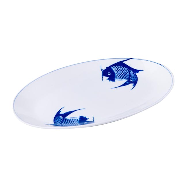 Blue Carp Oval Dish - 2