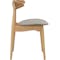 Tricia Dining Chair - Oak, Cream (Faux Leather) - 2