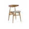 Tricia Dining Chair - Oak, Cream (Faux Leather)