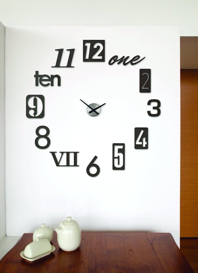 Numbra Wall Clock - Black - 2