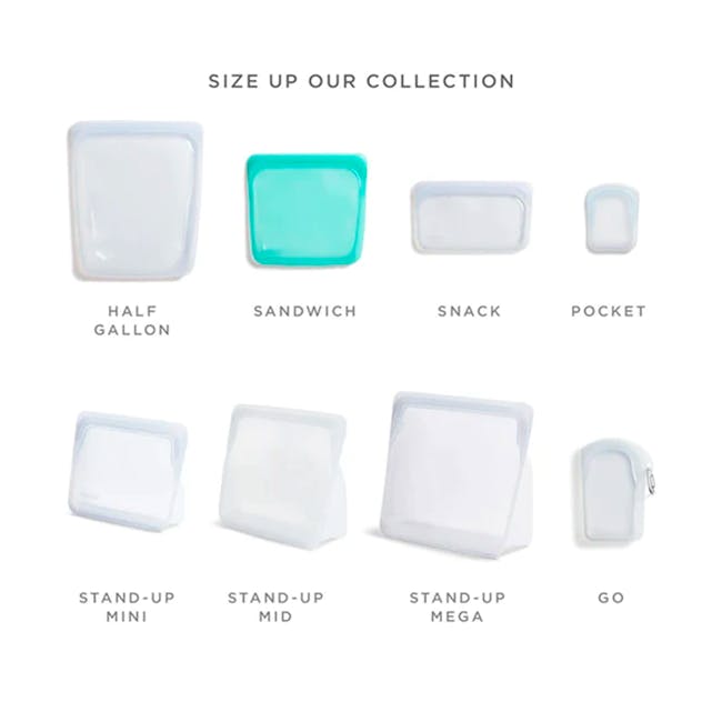 Stasher Reusable Silicone Bag - Stand-Up - Clear - 13