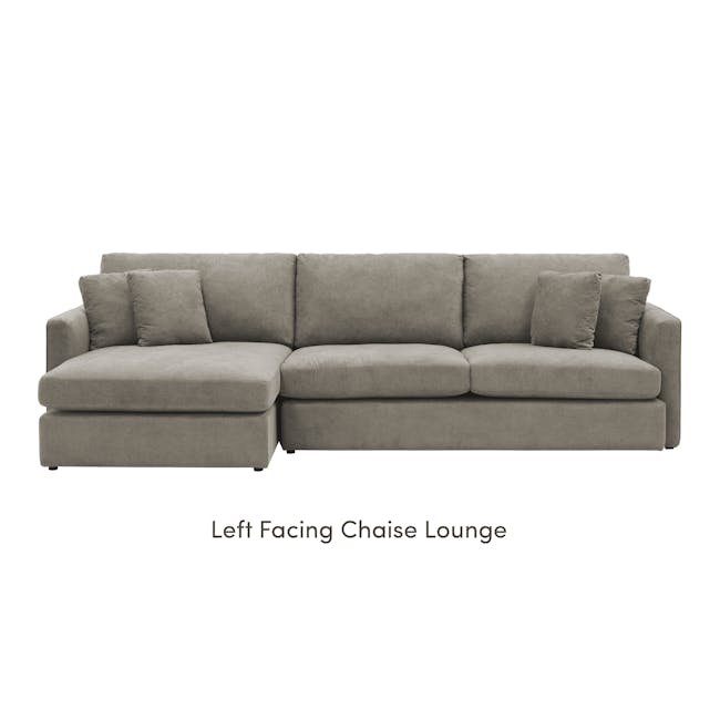 Ashley L-Shaped Lounge Sofa - Taupe - 5