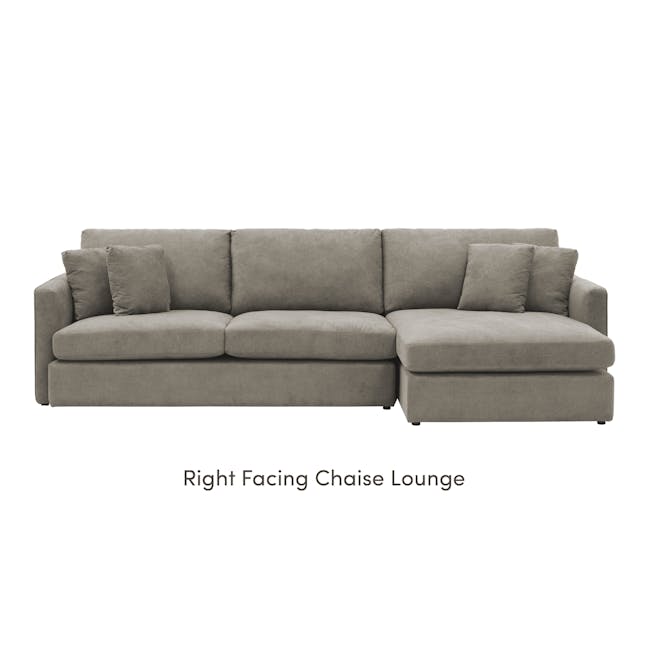 Ashley L-Shaped Lounge Sofa - Taupe - 7