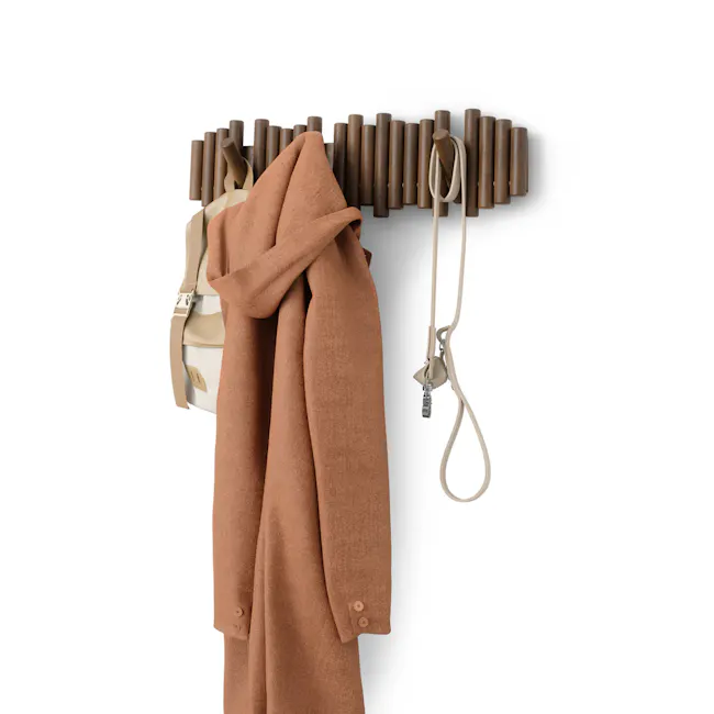 Picket 8 Wall Hook - Aged Wallnut - 2